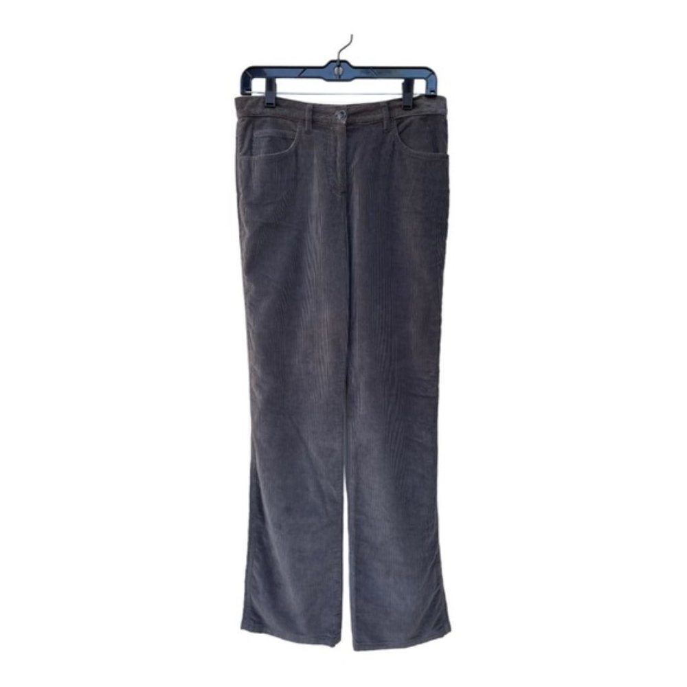 Armani Collezioni Women's Gray Fine Corduroy Straight Leg Pants Sz 6 VTG